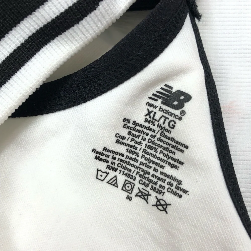 New Balance White/Blk Activewear Sports - Picture 5 of 5